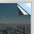 rabbitgoo Heat Reflective Window Film Privacy Film for Glass Windows, One Way Mirror Tint Sticker Sun Blocker, UV Glass Sticker Mirror Heat Reflector Thermal Solar Vinyl Black 90x200cm