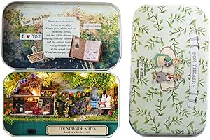 NCONCO 3. 3X1x5. 6 Zoll Box Theater Miniatur DIY DIY Haus Kit mit Möbeln