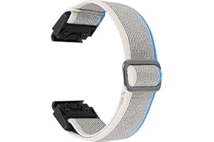 BTTNG Correa Elástica Compatible con Garmin Fenix 7/7 Pro/Fenix 6/6 Pro/Fenix 5/5 Plus, 22mm Quick Fit Muñequera elástica de nylon para Garmin Forerunner 965/955/945/935/Epix 2/Quatix 5/6 / 7