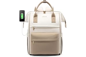 LOVEVOOK Sac a Dos Femme, 17 Pouces Sac à Dos Ordinateur Portable Voyage, Sac Travail Antivol pour Ordi Pc Etanche, Travel Backpack Pakkable pour Voyage Loisir Travail Affaire École College Kaki