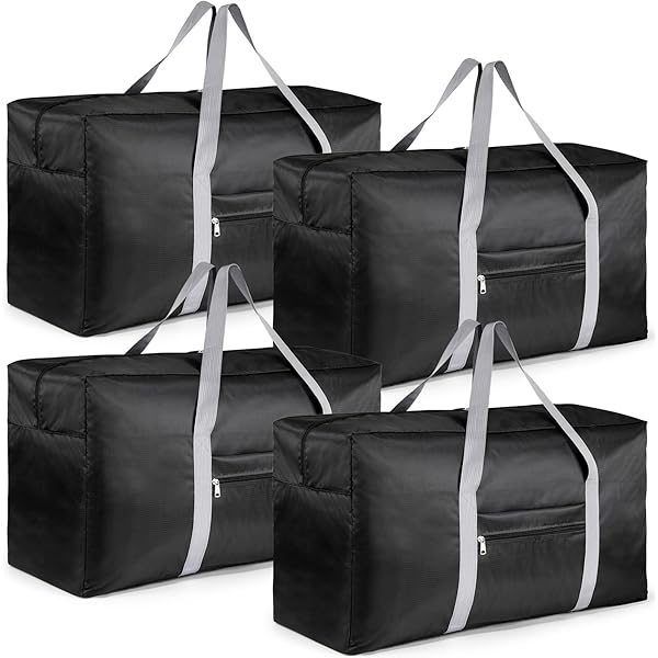 4-pack 130L grote reisplunjezakken, waterbestendige zware opvouwbare