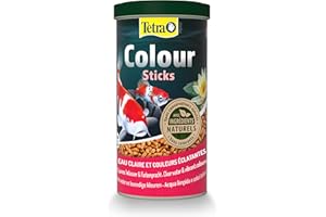 Tetra Pond Colour Sticks – Alimentation Equilibrée pour les Poissons de Bassin à Couleurs vives – Enrichi en Oligo-éléments et Vitamines essentiels, Caroténoïdes – Renforce l’éclat des couleurs – 1 L