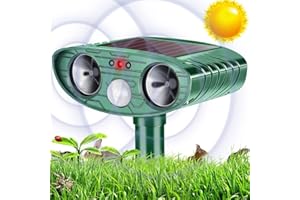 Titifeya Cat Deterrent for Garden Ultrasonic Cat Scarer Solar Powered Fox Repellent Animal Repeller Waterproof Upgraded Motion Activated Sensor for Dogs Birds etc