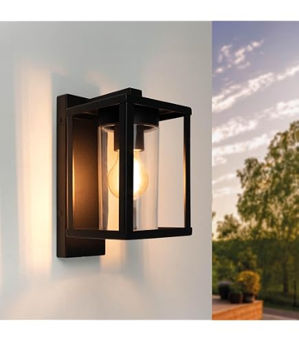 Ledvion - Lampada da Parete LED Cube & Bianca, Spot GU10, IP54, Luce Su&Giù, Lampada Esterna, Illuminazione Giardino, Illuminazione Facciata