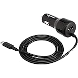 Amazon Basics USB-C (18W) with Power Delivery and USB-A (12W) Car Charger with Cable