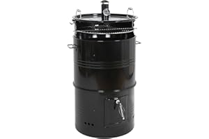 ‎MAYER BARBECUE Mayer Barbecue BRENNA MKG-451 Grilltonne 5 in 1 zum Räuchern, Grillen, Smoken, Pizza Backen & Lagerfeuer für Garten & Terrasse, 59 x 109 x 52 cm (B x H x T)