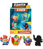 PIRATIX Adventure World Serie Shark Treasure – Pack 6 Con Capitán Dorado, Sea Speeder, Catapulta Y Cristales