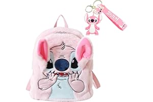 MAIROX Sacs à Dos pour Enfant, Sac a Dos Peluche, Sac a Main Enfant Fille, Porte Clef Anime, Sac à Bandoulière Réglable avec Porte Clef Mignon, Cadeaux d'anniversaire pour Garçons et Filles