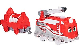 Mighty Express Zmotoryzowany pociąg czerwony ratownik z wagonem towarowym – pociąg zasilany bateriami do popularnego serialu telewizyjnego, od 3 lat