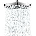 Hibbent Fixed Shower Head 8 Inch Rainfall Showerhead,High Pressure,Swivel Spray Angle, Voluptuous Shower Experience, Easy Installation, Replacement Shower Heads, Stainless Steel Cover,Chrome