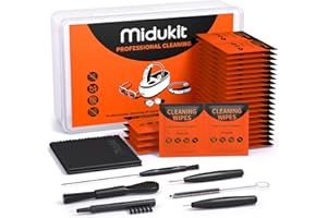 MIDUKIT 58 Stück Hörgeräte Reinigung, Hörgerät Reinigungsset, Hörgeräte Reinigungsset Enthält Reinigungstücher Hörgeräte, Hörgeräte Reinigungstücher, Hörgerätebürste, Wachs-Schleife, Magnet