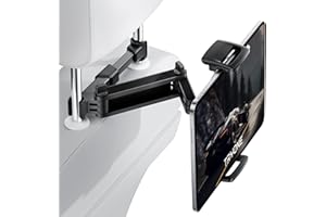 TRYONE Car Headrest Tablet Holder Mount Stretchable Backseat Tablets Stand for Kids, Car Seat Mounts Compatible with iPad Pro 12.9 Air Mini, iPhone, Galaxy Tab, Switch, All 4.7-12.9" Screen Devices