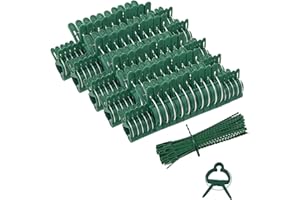 ZHSIHAI Clip de Plantas de Jardín, Clip de Planta, 100 Piezas Clips de Plantas Reutilizables, Clip de Jardinería de Plástico, Clips de Soporte de Plantas, Set de Clips para Plantas, Clips para Plantas Pinzas.