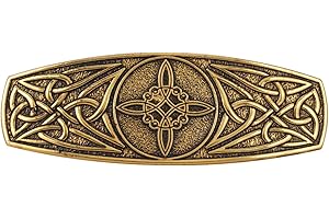 kkjoy Vintage Metal Hair Clip, Gold, Celtic Knot Hair Clip, Large, Witch Knot Hair Pins, Gothic Hair Clips, Ladies, Bridal Hair Accessories, Wedding, Banana Clip for Women and Girls