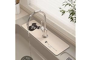 QOSNEOUN Fantasy Style Faucet Draining Mat, Wasserhahn-Abtropfmatte im Fantasy-Stil, Absorbant Faucet Mat for Kitchen Sink, Floral Sink Faucet Mat, Diatom Mud Kitchen Faucet Mat Sink Splash Guard (14)