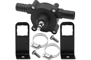Retoo Bohrmaschinenpumpe, Elektrische Mini Bohrmaschinen für Tragbar Elektrobohrpumpe 25 l/min, Passend für jede Bohrmaschine zum Um und Auspumpen von Wasser Mikro Selbstansaugende Pumpe Diesel 12-24V