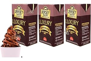 SYNC'T 3 X Ice Cream Mix - Soft Serve - 3 Pack Jersey Gold Luxury Chocolate Ice Cream Mix- Superior Creamy Taste - Use At Home or Commercially - 3 X 1L - Nut Free, Gluten Free Deliciousness