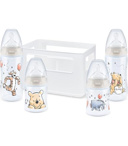 NUK For Nature Lot De 4 Biberons Et Tétines 0-6 Mois - Matières 100% Naturelles, 2 Biberons + 2 Tétines En Silicone