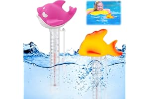 LIVESTN 2 Stück Schwimmende Wasserthermometer, Schwimmende Pool Thermometer, Pool Thermometer, Floating Pool Thermometer, Schwimmendes Thermometer, Schwimmbadthermometer, für Aquarien, Pools, Spas (D)