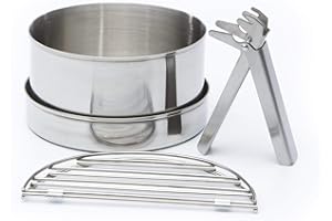 KELLY KETTLE en acier inoxydable Gamelle pour le camp de base ou Scout bouilloires, Argent, Taille Unique