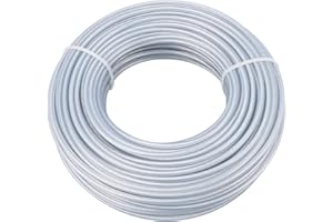 COEWUR 1 Rotolo Filo per Decespugliatore 3mm x 45m Tondo Filo Tagliabordi Acciaio e Nylon Filo per Tagliabordi Trimmer Line per Decespugliatore Giardino Prato Parco ed Esterno