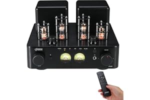 Juson Audio JTA50 2025 130 W rörförstärkare, Hi-Fi-förstärkare i nybörjarklass med BT 5.0, fjärrkontroll, AUX, koax, phono oc