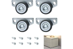 MONGTSAMZ 4 Pièces Roulettes pour Meubles, Universelles Roulettes Fixes pour Meubles Amovibles Roulettes Pivotantes avec Vis pour Ustensiles de Cuisine Meubles Boîtes de Rangement