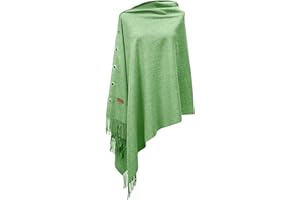 BOER Scarfs for Women - Winter Long Soft Warm Ladies Scarf Button Knitted Shawl Wool Style Spinning Tassel Shawl Stole Scarves for Women Uk