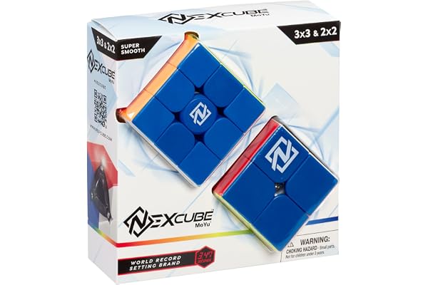 Nexcube 3x3 + 2x2 – The World-Record Holding Speed Cube! | Superslät 3 x 3 hastighetskub | Inkluderar 2 x 2 övningskub