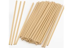 KIDS B CRAFTY Wooden Dowels – 5mm x 20cm Dowel Rods for Crafts, DIY Models & School Projects | Smooth Wooden Sticks, 30 Pack