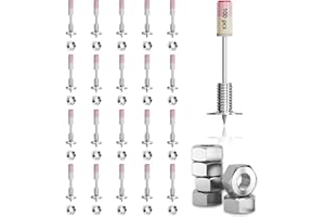 BOTEWO 100 Pezzi Chiodi per Sparachiodi: Chiodi per Pistola Sparachiodi Contiene 100 Dadi M8 Diametro 7,3 mm Chiodo Filettato per Cemento e Ferro Spara Chiodi