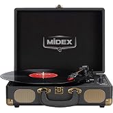 Midex Mtx101BK Nostaljik Retro Pikap Plak &Ccedil;alar (Şarjlı Bluetooth Aux Hoparl&ouml;rl&uuml; 3 Devir) İğne Dahil