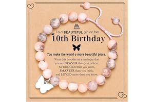 Vesmiga 6-16 Year Old Gifts for Girls Birthday Presents - Butterfly Bracelets Cool Teenage Girl Gifts for Daughter Sister Granddaughter Niece 6th-16th Birthday Decorations Girl