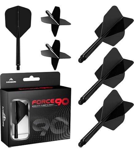 Winmau Darts Mat WINMAU Pro-Force White Short Nylon Ring Grip Dart Stems - 1 Set Per Pack (3 Shafts In Total Iceman Darts