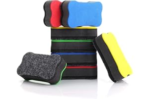 cobee Gomme magnetiche per lavagna bianca, 8 mini cancellini a secco con spesso feltro, cancellabili a secco, per lavagne bianche, cancellabili a secco per bambini colorati