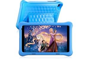 NICEWISE Kids Tablet 8 inch, Android 12 Tablet for Kids with Parental Control, Kidoz Installed, Eye Protection, 4000 mAh, 2GB+32GB, Quad Core Processor, Wi-Fi, Bluetooth, Children Tablets with Case (Blue)