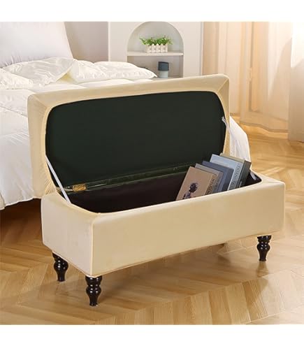 Copri Pouf Elasticizzato 50x50cm Velluto - Cover Per Ottomano, Sgabello, Poggiapiedi, Vari Colori - Foto 7