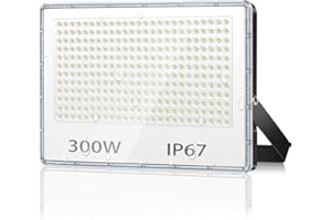 TASINUO Faretto LED da Esterno 300W, 30000LM Faro LED Esterno 6500K Bianca Fredda, Applique da Esterno Impermeabile IP67 Luci da Esterno per Giardino Terrazza Garage Cortile