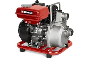 Einhell Pompe d’évacuation thermique GC-PW 16 (1.75 kW, moteur 4 temps, embout de remplissage, bouchon de purge, sécurité manque d’huile, avec 2 adaptateurs pour tuyaux + colliers, et crépine)
