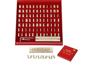 FUMENG Moule à estampage en Laiton de cuivre de 6 mm de 6 mm pour Feuille à Chaud Machine de Machine en Cuir Tampon en Bois,Set Meal c,Font2