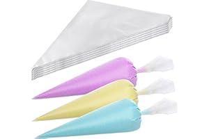 BELSVOR 100 PCS Mangas Pasteleras Desechables, Manga pastelera 30CMX20CM, 100PCS Mangas Pasteleras, Mangas Pasteleras Hechas de Material PE, Manga pastelera Adecuada para Decorar Tartas/Galletas