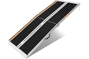 FACHNUO TOOL FACHNUO Rampe de Fauteuil Roulant, Pliable, Noire, 213 cm, capacité de Charge : 362 kg, en Aluminium, antidérapante, Portable, pour escaliers, marches, Portes, entrées