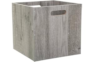 5 FIVE SIMPLY SMART Five - Boîte de Rangement en Bois Gris 31 x 31 cm