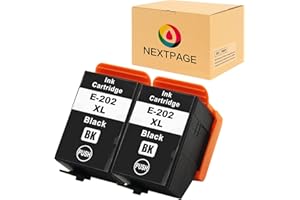 Nextpage 202XL zamiennik kartridży do drukarek Epson 202 XL do drukarek Epson Expression Premium XP-6000 XP-6005 XP-6100 XP-6105 XP6000 XP6005 XP6100 XP6105 (2 czarne wkłady atramentowe 202XL)