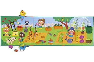Janod Magnéti'Stories El huerto - Juego Magnético Educativo 30 Imanes - Juguete Infantil de Cartón FSC - Desarrolla la imaginación y la motricidad Fina - A Partir de 3 Años - J05449