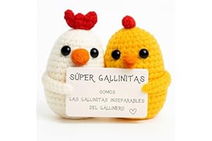 Super Gallinitas© | Regalo Original para Amigas | Idea Sorpresa Colega Companera Mejor Amiga BFF | Cumpleanos Fiesta Secret Santa Pascua | Peluche Hecha a Mano| Divertido & Cute | Amistad Inseparable