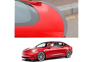 Arcoche Tesla Model 3 Spoiler Wing Performance Couvercle de queue de lèvre de coffre arrière pour ABS Tesla 2017-2023 Modèle 3 Accessoires (Fibre De Carbone Brillante)