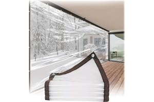 Tintoke Vattentät Transparent 2 x 3 M Stor Presenning, Presenning För Utomhusbruk, Vikbar, Med Rep, Balkong, Trädgård Etc