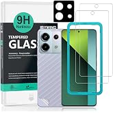 Ibywind 2 Pieces Screen Protector for Xiaomi Redmi Note 13 Pro 5G/Poco X6 5G 6.67 inch+1 Piece Camera Protector+1 Piece Carbo