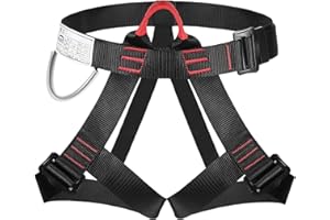 Toyosport Klettergurt Maximale Belastung 661lbs/300kg, Absturzsicherung Hochfestem Polyester Verdickte Sicherheitsgurt Einstellbar Taille & Bein für Bergsteigen, Baumklettern, Klettern -1.23Ib